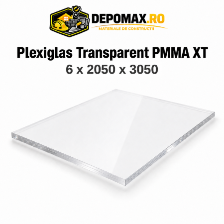 Plexiglas transparent PMMA XT 6 x 2050 x 3050 mm